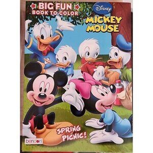 Disney Mickey & Friends Coloring and Activity Book Spring Picnic NEW